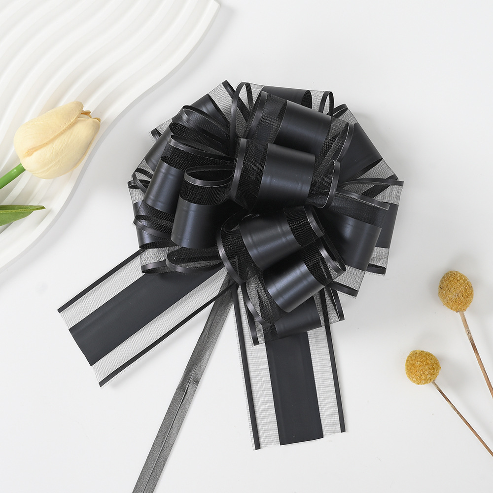 Comercio exterior transfronterizo 50 color metálico mate ajuste de nieve bola de flores regalo de Navidad embalaje de flores tiradas cinta de color