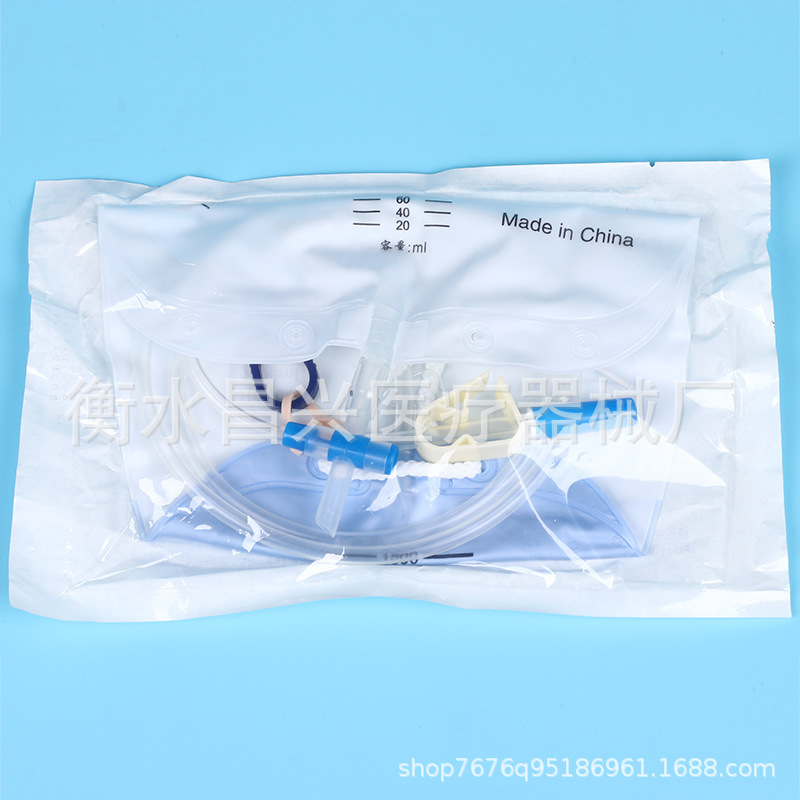 Bolsa de drenaje desechable al por mayor bolsa de orina anti-reflujo 1500ML bolsa de orina tubo alargado bolsa de orina embalaje independiente
