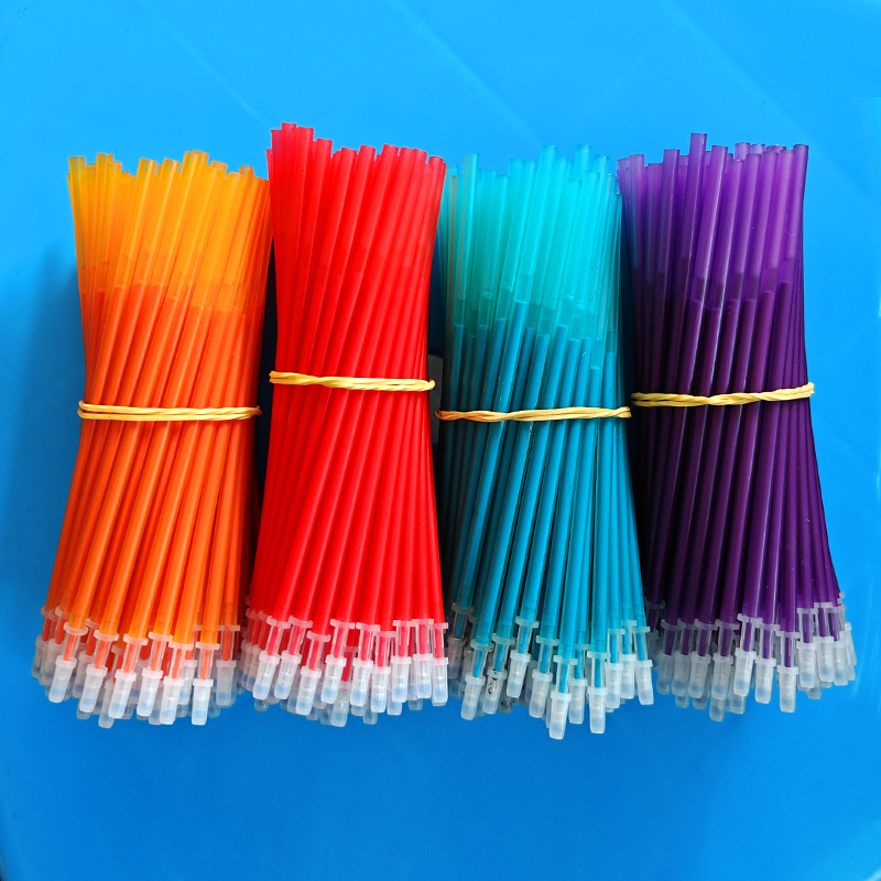 Factory direct sale of colorful erasable pen refills 0.5mm colorful gel pen heat erasable pen refills stationery set