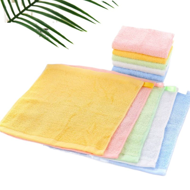 Бамбуковое волокно крючок маленький квадратный полотенце 25*25 мягкий детский сад квадратный платок полотенце Детские слюны полотенце оптом