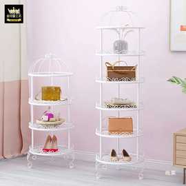 包包架子卧室客厅鞋架展示架家用婚庆店收纳多层摆放包置物架圆形