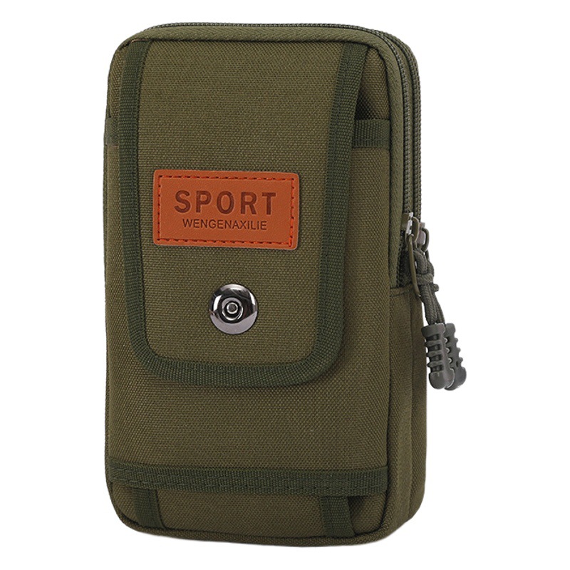 Factory wholesale men's snap Oxford cloth mobile phone waist bag middle-aged and elderly coin purse running Jianghu night market stall hot sale