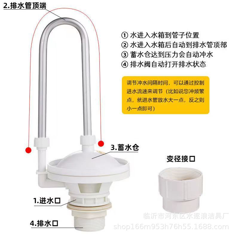 50 Automatic downspout tank, trench squat toilet, automatic flushing valve, high-level water tank, automatic flushing device, water tank accessories details Picture