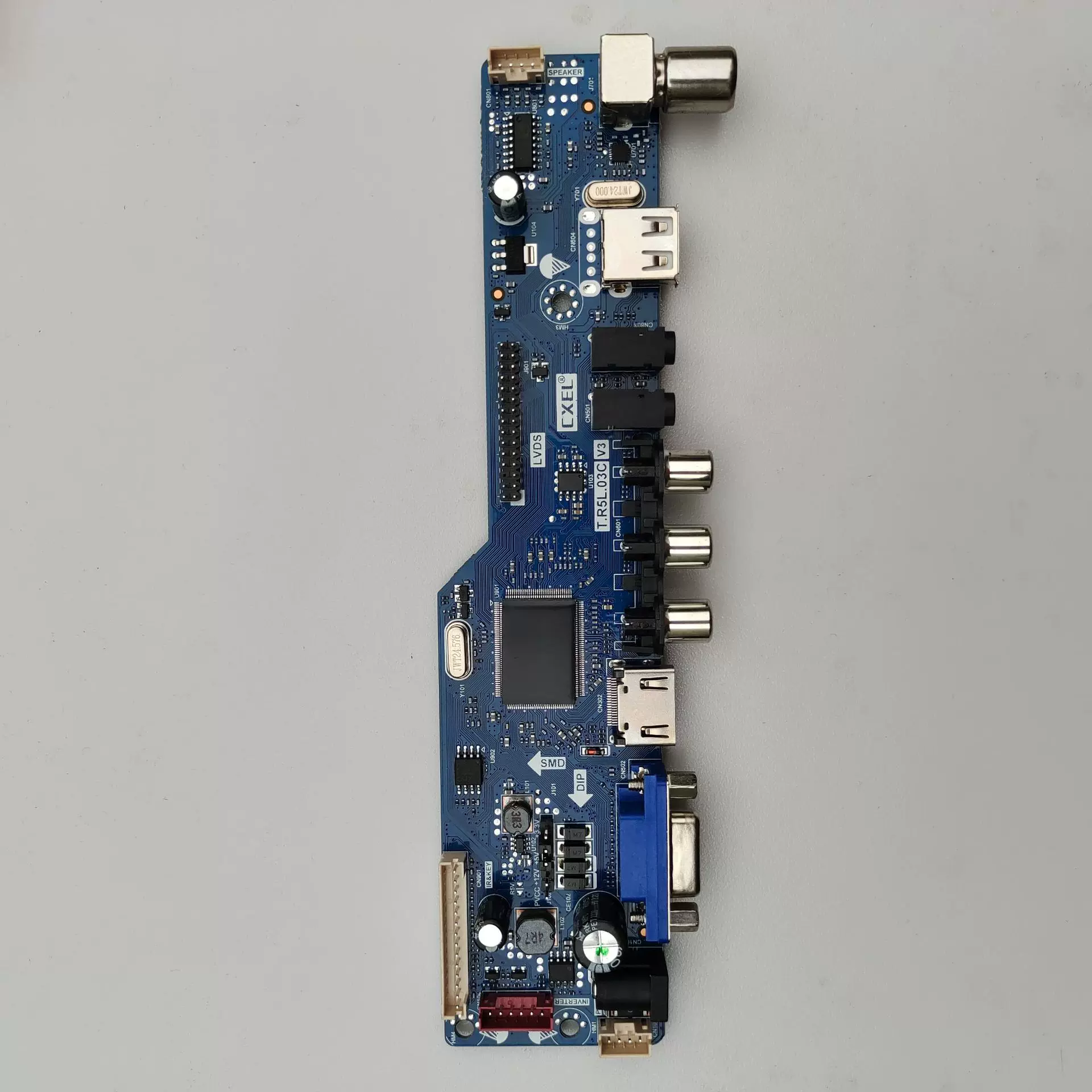 全新小液晶电视机主板T.R5L.03C DVB-T2 TNT DVB-C遥控器切换程序