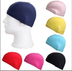 New Color Pure High-Grade Fabric Swim Cap with Super Stretchy, Non-Squeezing Nylon Spandex Material for Men and Women, Wholesale