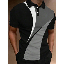 F 82038 Zip lapel men's short sleeve polo shirt ����������ʿ