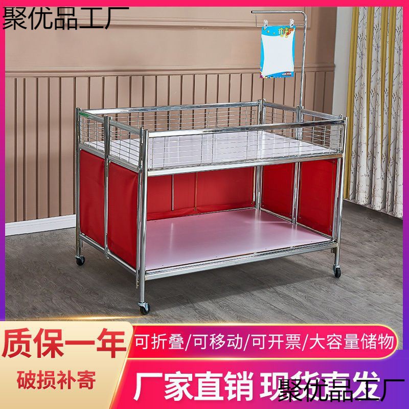 超市促销车商场特卖折叠售货车甩货促销台花车货架特价车促垒德株
