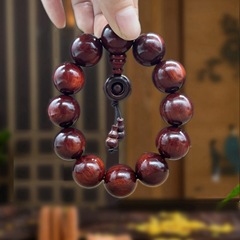 印尼紫檀男款手串玻璃底老料檀木佛珠文玩盤玩時來運轉男女手鍊