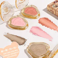 Makeup xixi Working Bear, однотонные румяна с защитой от внутреннего скручивания, натуральный телесный макияж, осветляющие контурирующие румяна, фиолетовые персиковые матовые румяна