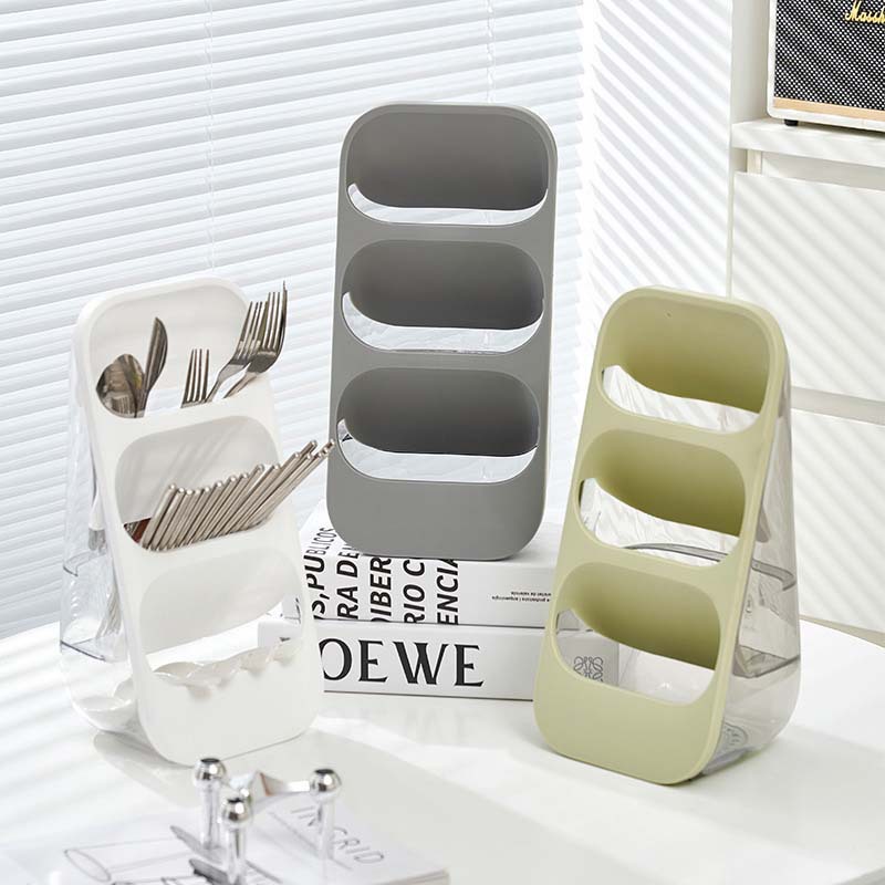 Multifunctional Chopstick Storage for Kitchen Wholesale, Compartmented Cutlery Chopstick Holder, Dustproof, Manufacturer's Light Luxury Chopstick Storage Stand