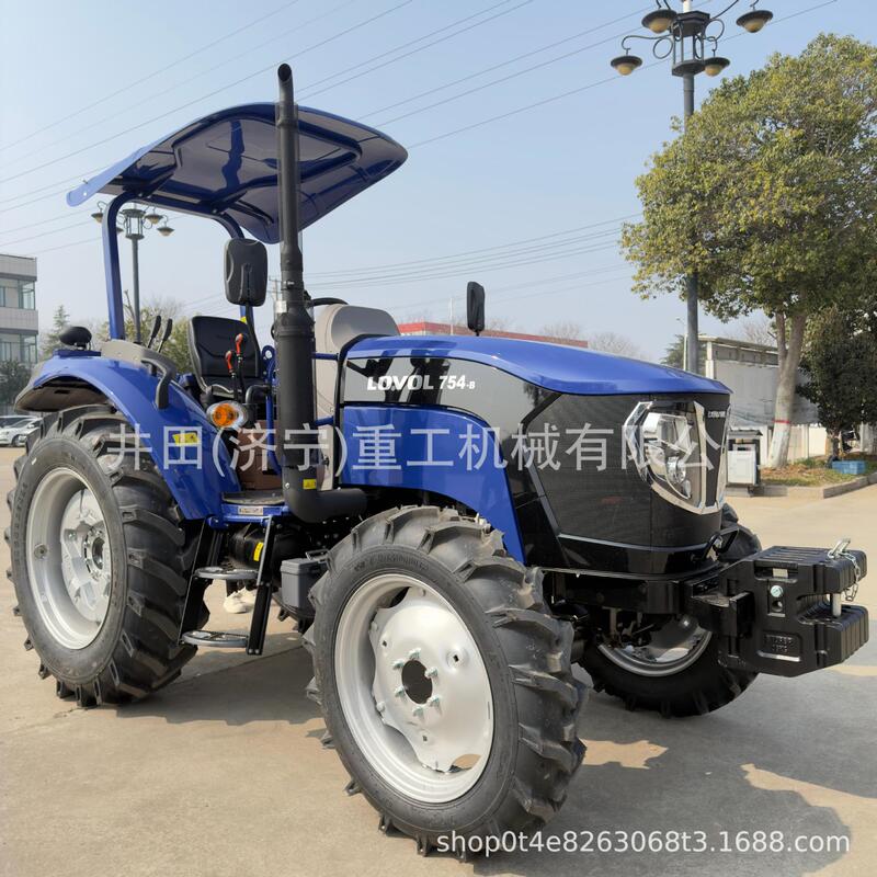 Agricultural High-Power Four-Wheel Drive 754 Ditch-Digging, Soil-Preparation, and Rid-Forming Machine, Multifunctional Lovol Wheeled Tractor for Wet and Dry Land, Mountainous Terrain