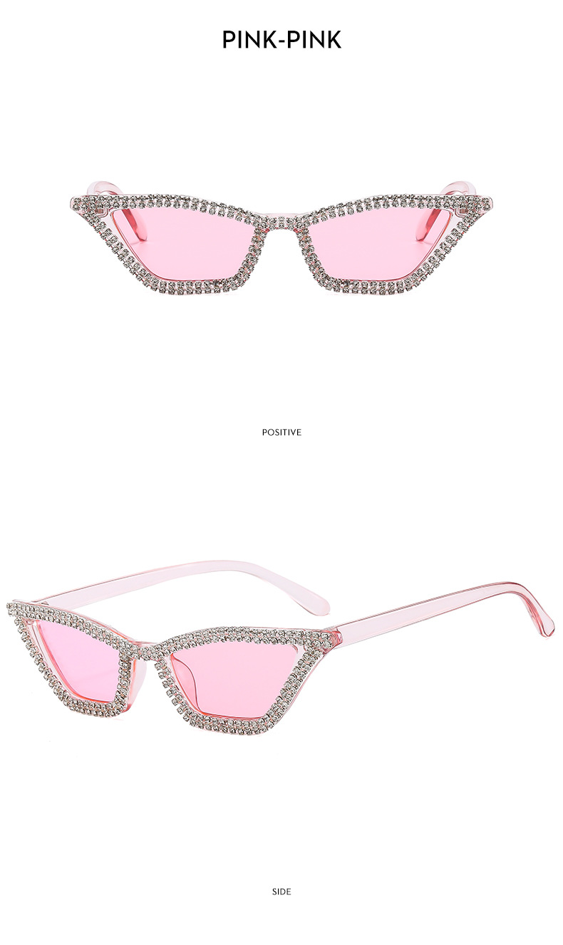 Streetwear Style Grey, Black Color Streetwear Gradient Color Leopard Ac UV400 Protection Cat Eye Diamond Full Frame Women's Sunglasses