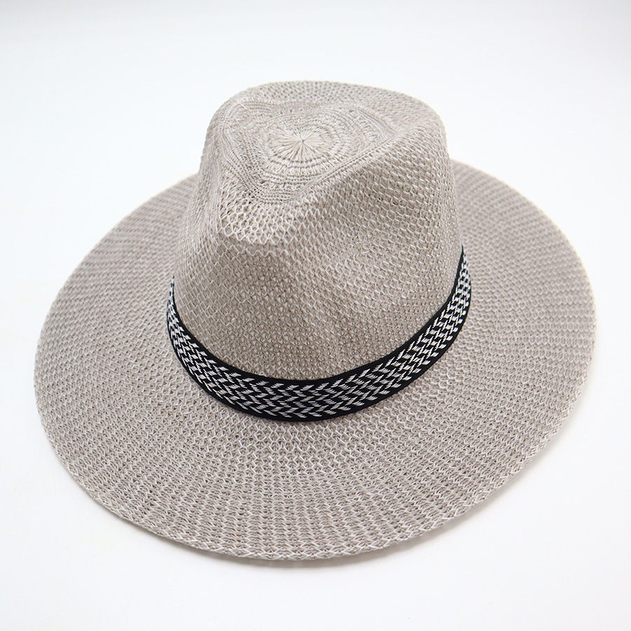 Vintage Straw Sun Hat For Men, Breathable Wide Brim Foldable_voghion.com