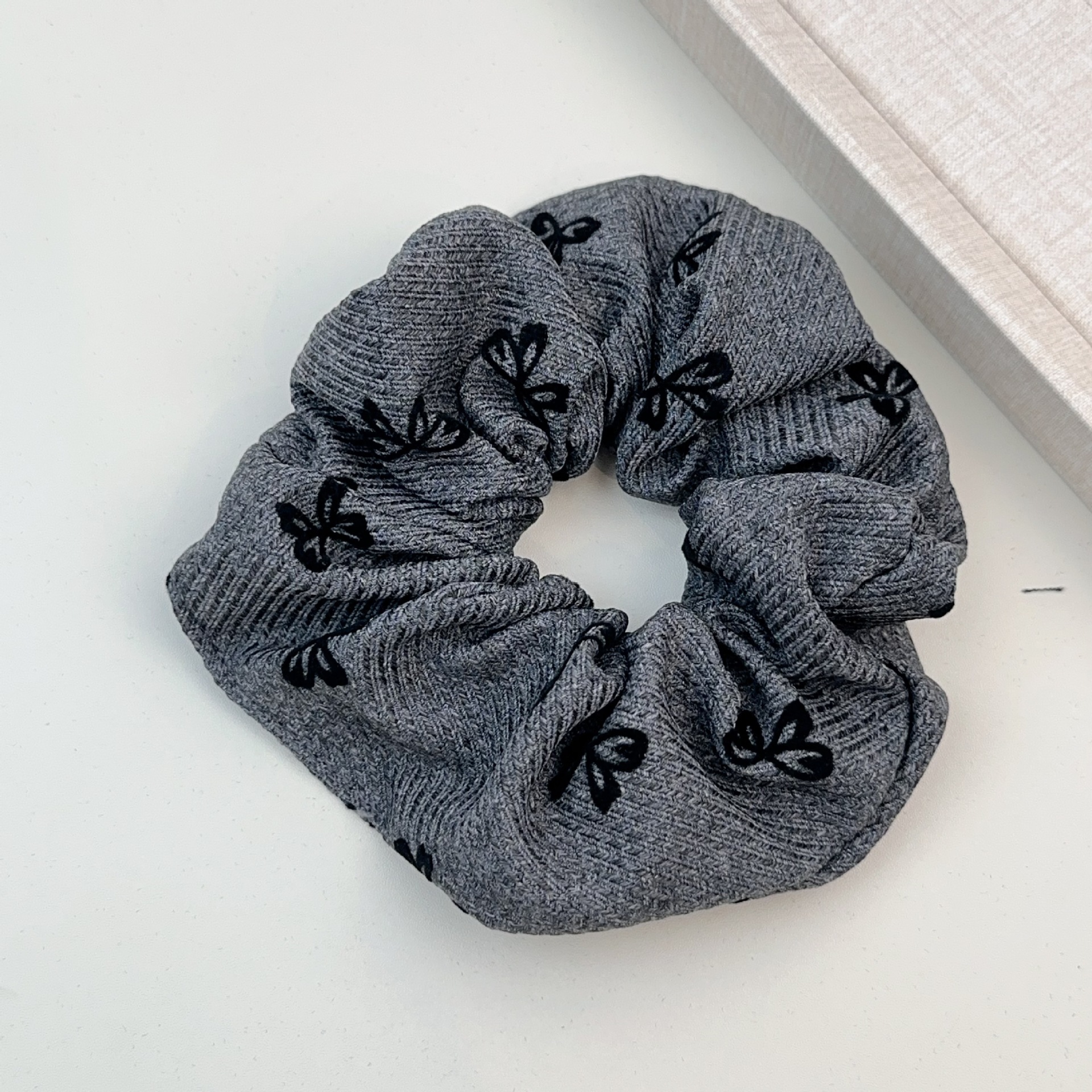 Fascia per capelli con fiocco in twill dolce in stile coreano, fascia per capelli con teschio alto, versatile, di alta qualità, per coda di cavallo, intestino crasso, nuovo stile_voghion.com