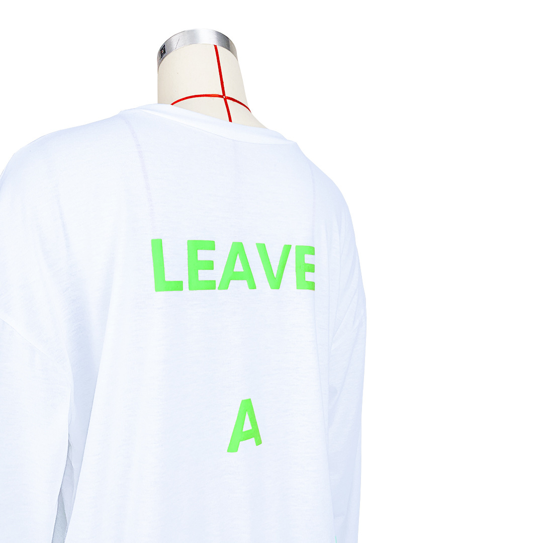Women Clothing Goods Casual Double Sided Letter Graphic T shirt Dress