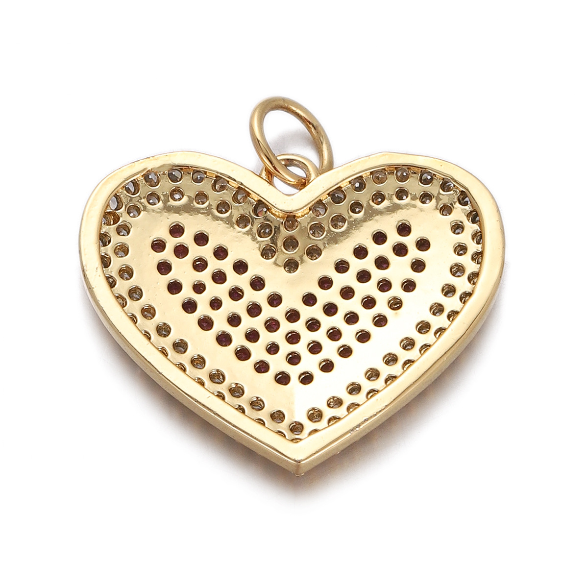 2g Weight Pendant Jewelry Making Type Gold Plated Plating Material Zircon Inlay Material 1 Piece Quantity Casual, Daily Occasion Copper Material Heart Shape Pattern Women's Gender Simple Style Style 1 Piece Copper Zircon Gold Plated Heart Shape Pendant 33