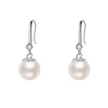 S999 Silber-Perlenohrringe, Retro-Design, Sommerkollektion