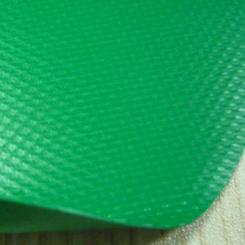 0.5mm阻燃绿色500DPVC夹网布防水可充气面料