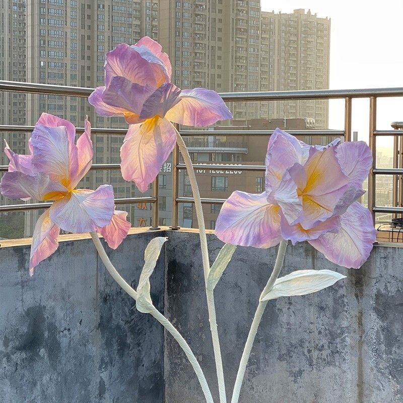 Wedding Decoration Iris Flower Finished Product Purple Handmade Ornaments Artificial Flowers for Large Living Room Decoration Paper Art Flowers Wedding Decoration Iris Flower Finished Product Purple Handmade Ornaments Artificial Flowers for Large Living Room Decoration Paper Art Flowers
