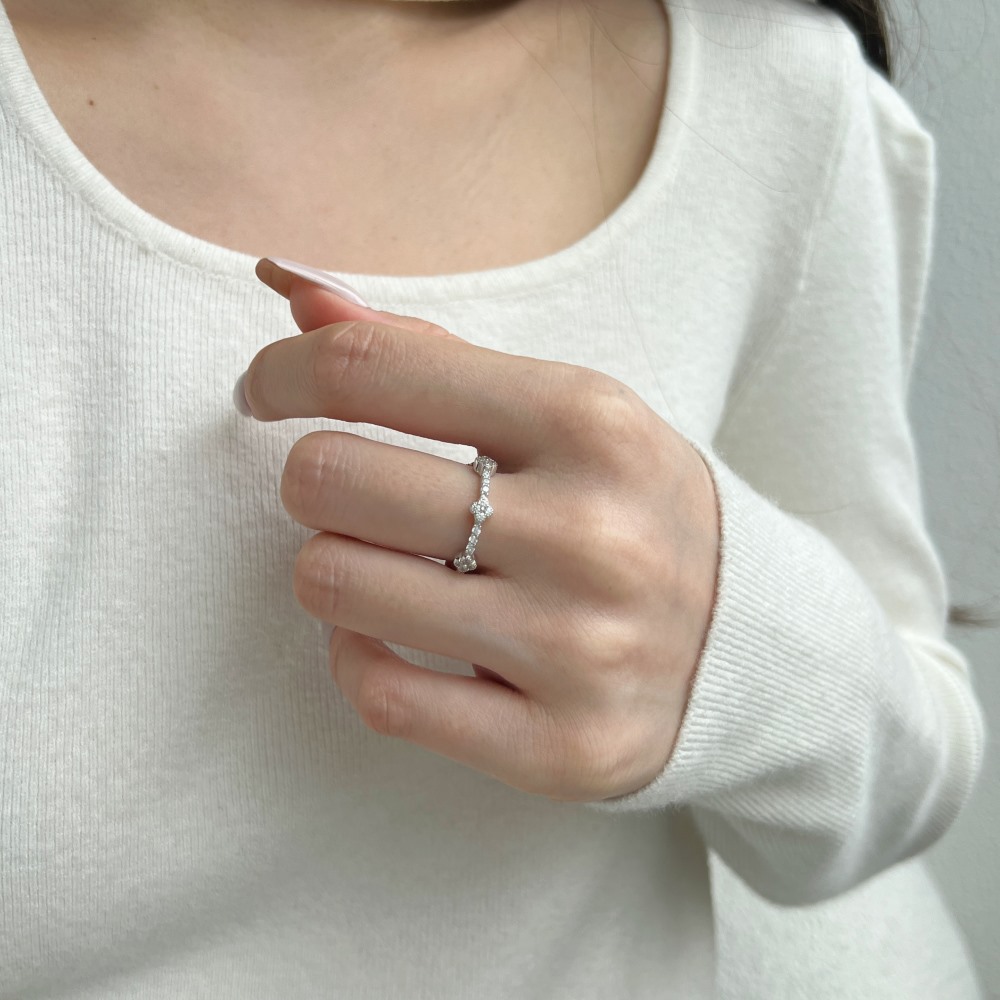 5g Weight Vacuum Plating Gold Plating Process Zircon Inlay Material Rings Classification 1 Piece Quantity Casual Occasion 925 Sterling Silver Material U Shape Pattern Women's Gender Plating Design Simple Style Style 925 Sterling Silver Zircon U Shape Rings 1