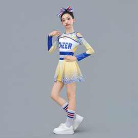 儿童健美操啦啦操舞蹈服啦啦队比赛演出学生服装女技巧团体表演服