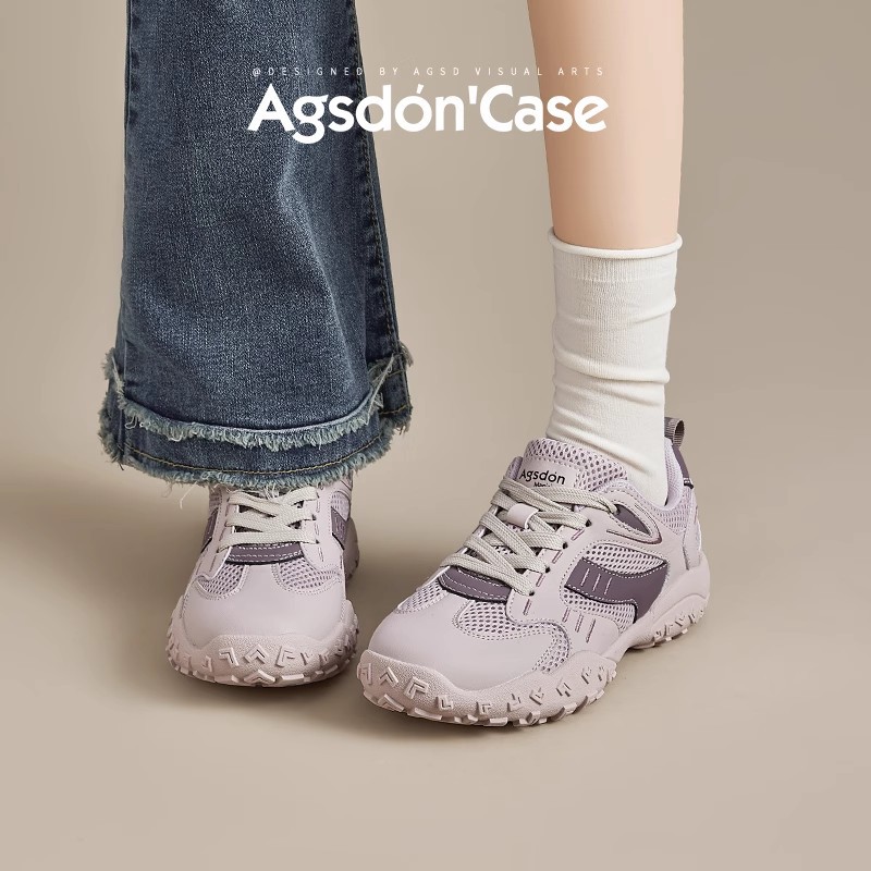 Augu Lion Dengde zapatos de entrenamiento para mujeres 2025 nuevo otoño invierno púrpura zapatos casuales de dopamina estilo de ballet con zapatos de vello