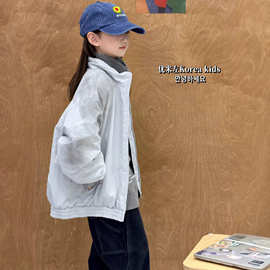 高端品牌童装女童夹棉外套2025新款洋气儿童冬装棒球服夹克男童