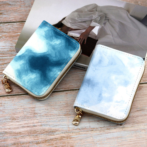 New fashionable Korean style card bag, simple gradient accordion card holder, multi-functional large capacity card case, wholesale credit card sleeve