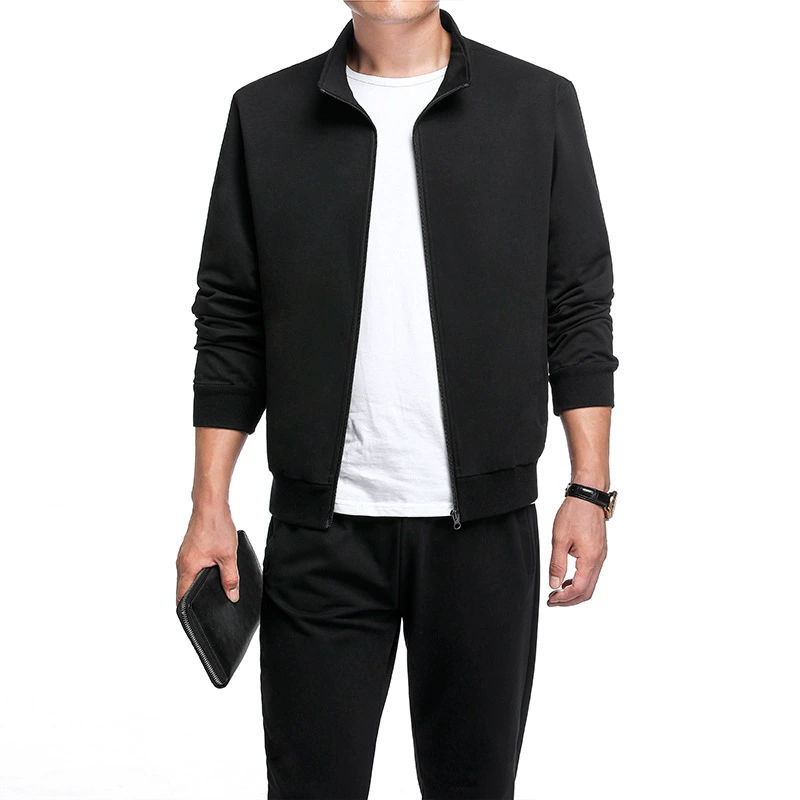 2019 мужская мода повседневный спортивный костюм кардиган куртка с воротником для мужчин весна и осень