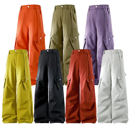 WASSUP Softshell 3-in-1 Waterproof Windproof Pants—Unisex Spring, Autumn, and Winter Fleece-Lined, Thickened Northeast Workwear Ski Pants