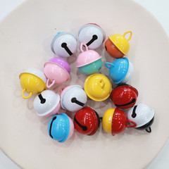 2.2cm Dual-Color Painted Monogram Bell DIY Keychain Accessory Candy Color Christmas New Year Accessory Metal Bell