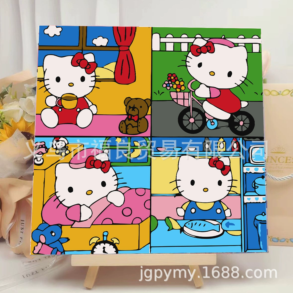 Набор алмазной мозаики DIY 30×30 см, деревянная рама, стразы и инструменты для выкладки