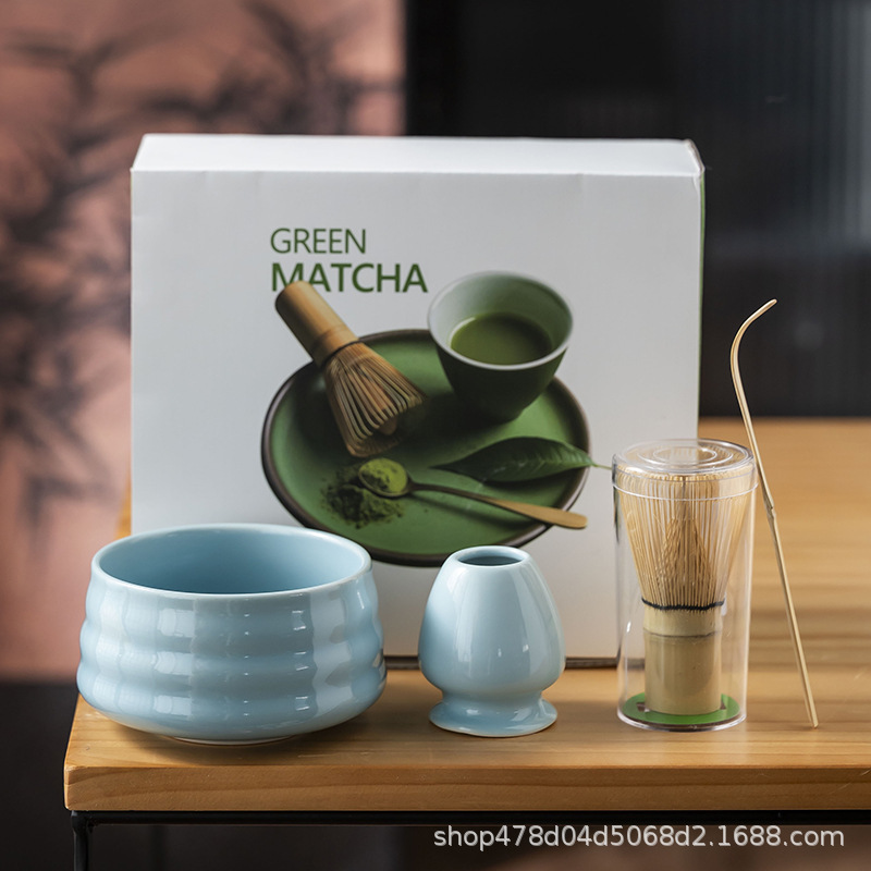 国境を越えた日本抹茶茶道道具、百本立茶筌、抹茶茶碗、宋代茶注ぎセットの家庭用コンプリートセット|undefined