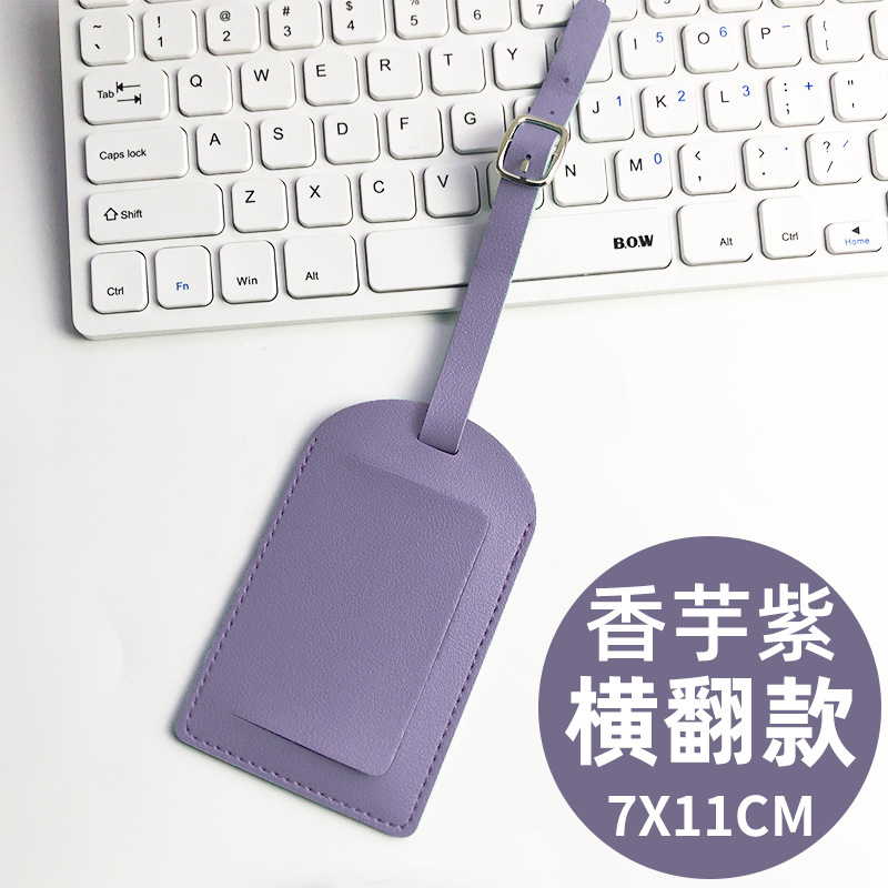 Transfronterizo spot multicolor, dos tipos de tapa plana, tarjeta de embarque de cuero gruesa con firma impresa en papel, tarjeta de equipaje pu