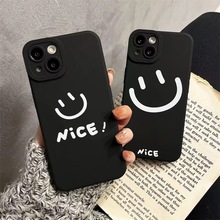 韩国笑脸适用苹果15promax情侣xsmax苹果11女手机壳12/13瞳眼14