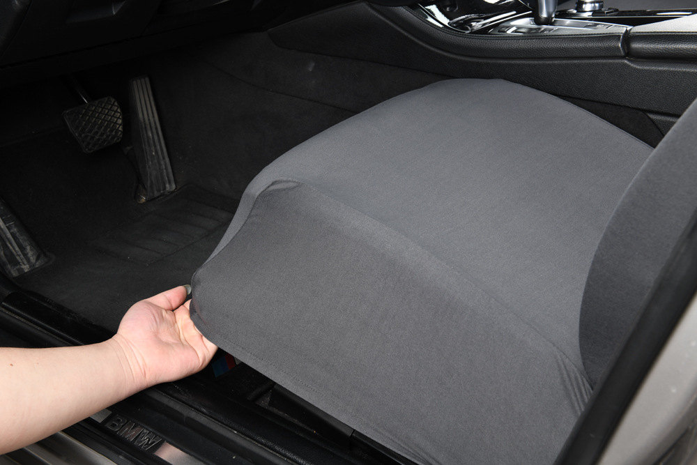 Elastic full-cover fabric seat cover for ride-sharing vehicles, waterproof, suitable for both driver and passenger seats, with elastic edges