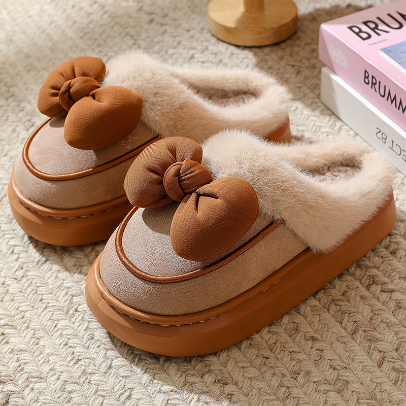 Zapatillas de algodón para mujer ins invierno interior pareja en casa 2024 nuevas lindas Zapatillas de felpa para uso exterior otoño e invierno