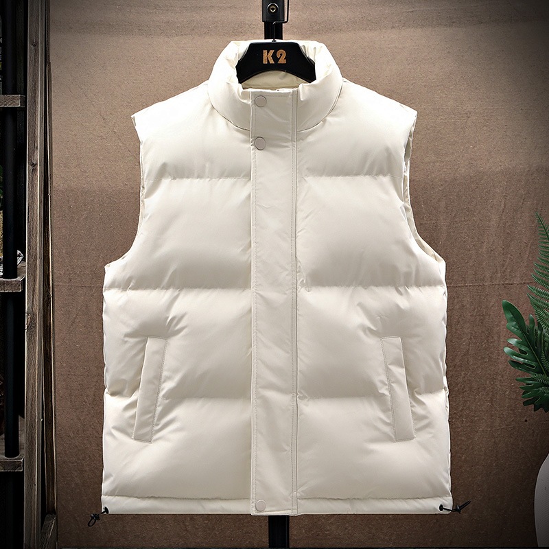 High-quality autumn and winter cotton vest for men, stylish and trendy, warm sleeveless sports jacket for teenagers
