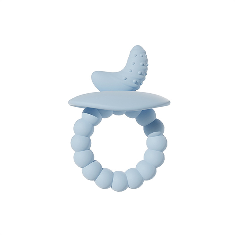 Dibujo de dibujos animados para bebés de grado alimenticio para bebés pequeños meses de edad, período de dentición puede roer y jugar con palillos molares de silicona para bebés