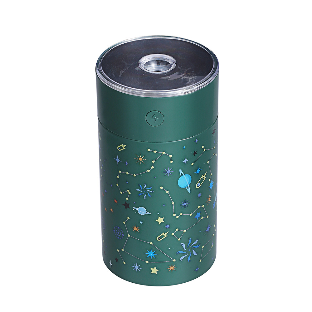 새로운 라운드 별이 빛나는 하늘 가습기 USB250ML 스프레이 꿈 프로젝션 공기 정화 습도 두 조각 무료 배송
