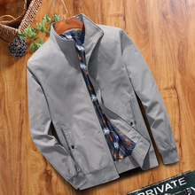 春秋季新款男士夹克立领中青年轻商务宽松休闲男装爸爸装外套批发