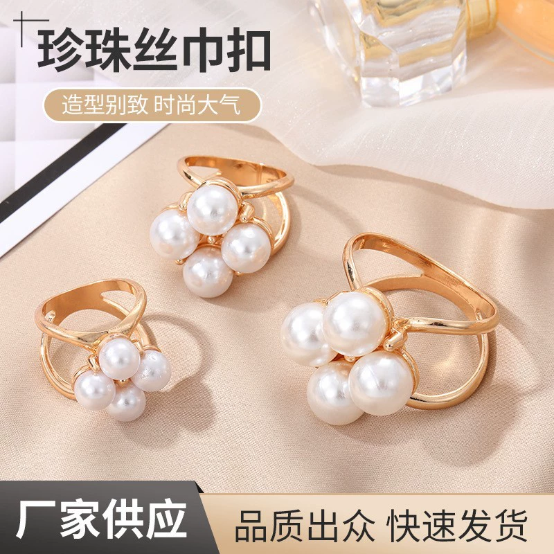 Многофункциональные модные аксессуары, новая пряжка для шелкового шарфа, элегантная пряжка для шелкового шарфа, универсальный корейский стиль, профессиональная одежда, зажим для шелкового шарфа для женщин