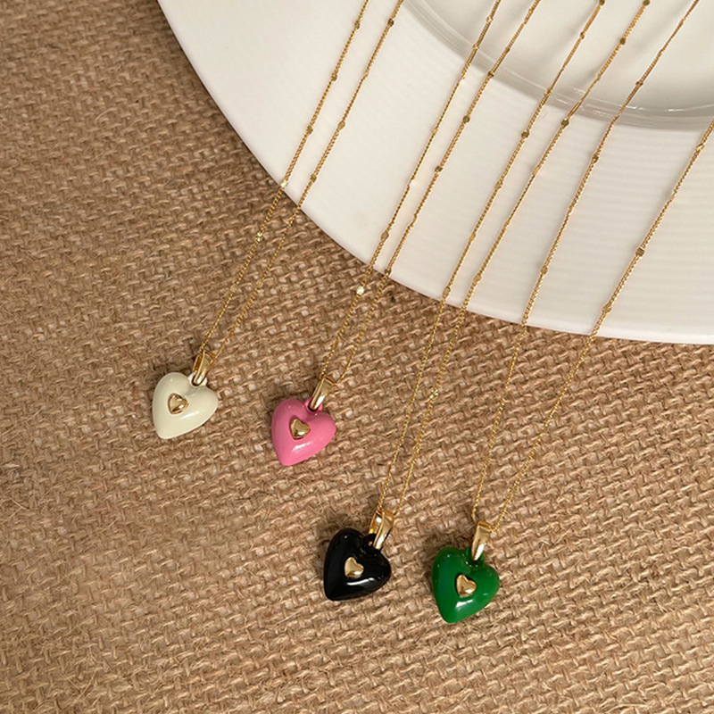 Fashion Heart Shape Copper Plating Pendant Necklace 1 Piece