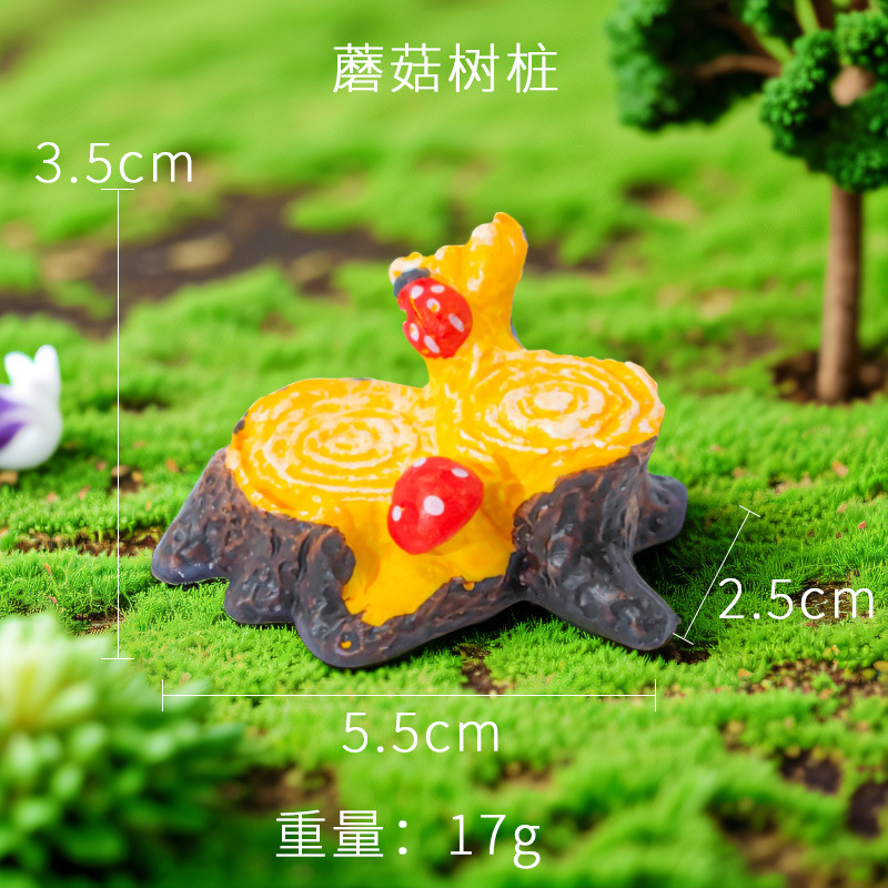 Pecera paisaje decoración musgo micro paisaje joyería seta árbol pila suculenta DIY Asamblea pequeños adornos