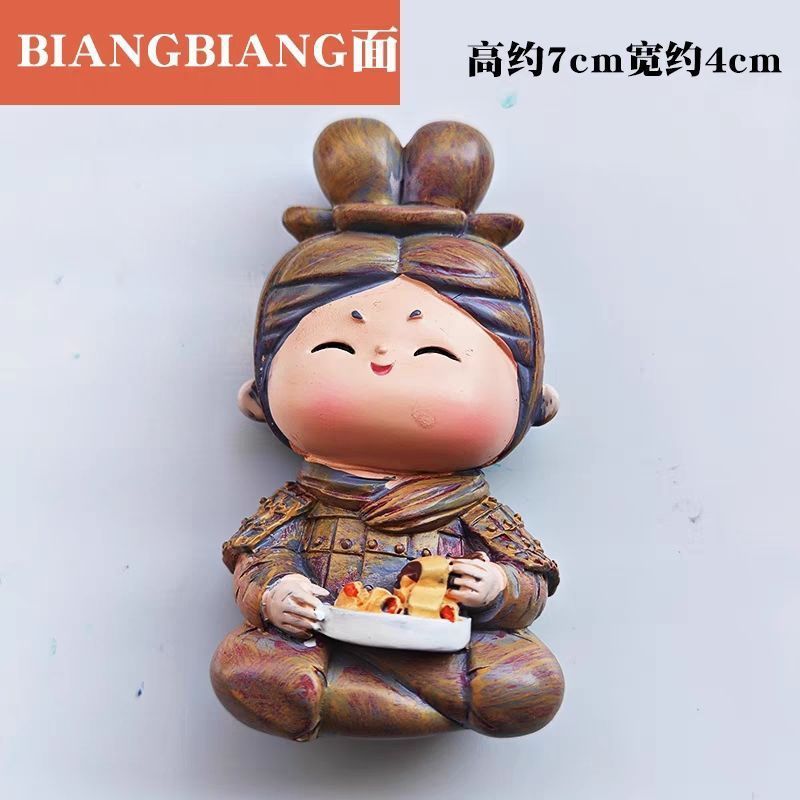 2025西安卡通Q版兵马俑冰箱贴秦始皇陵博物馆美食兵小佣磁贴文创|undefined