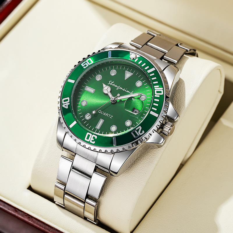 Hombre hip hop agua fantasma giratorio hueco-fuera transparente imitación reloj mecánico de moda calendario personalizado impermeable reloj luminoso