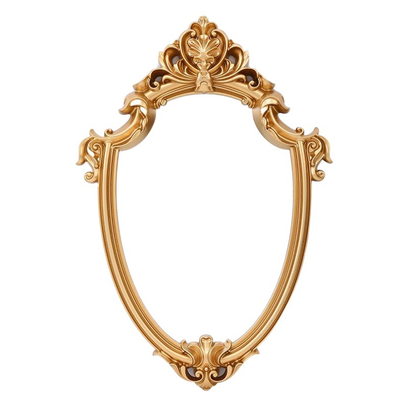 Estilo europeo ins corte retro colgante de pared espejo en relieve hogar espejo decorativo escritorio belleza espejo colgante espejo de baño