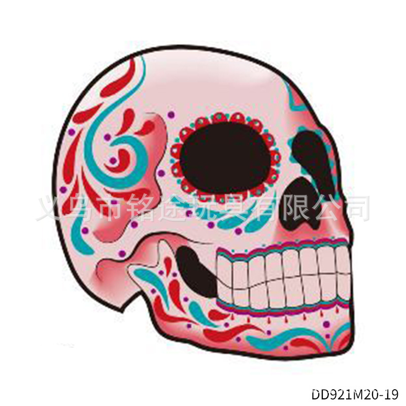 Suministros de fiesta de carnaval mexicano Día de los muertos Pegatinas de fiesta divertida para niños Accesorios de fotografía mexicana