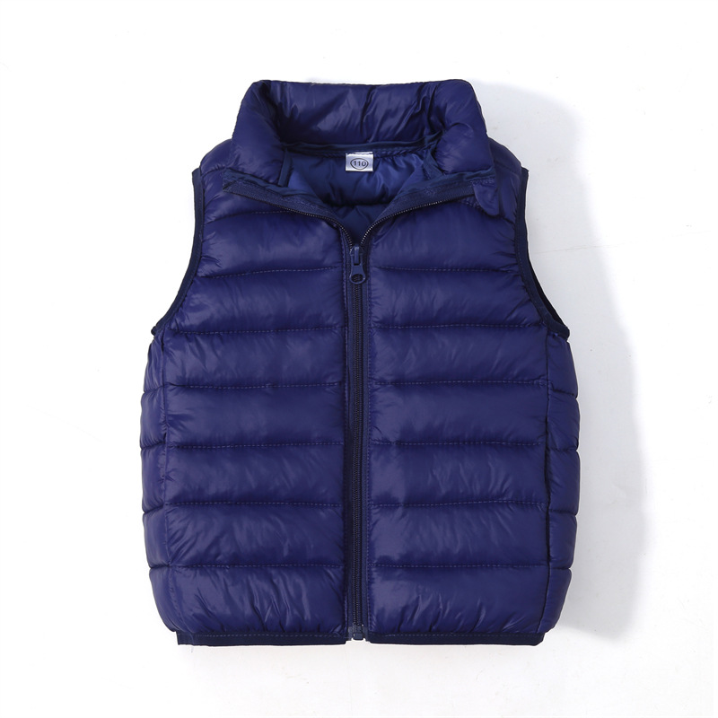 Chaleco de algodón para niños y niñas bebé medio y grande niños Otoño e Invierno chaleco invierno desgaste niños desgaste exterior chaleco ligero