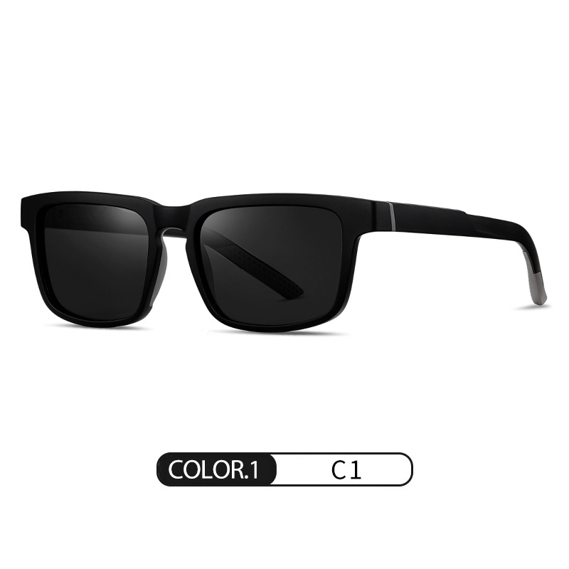 Nuevas gafas de sol polarizadas S12110 Gafas de sol TR de caja cuadrada para hombre de moda Gafas de sol de protección solar de tiro callejero al aire libre
